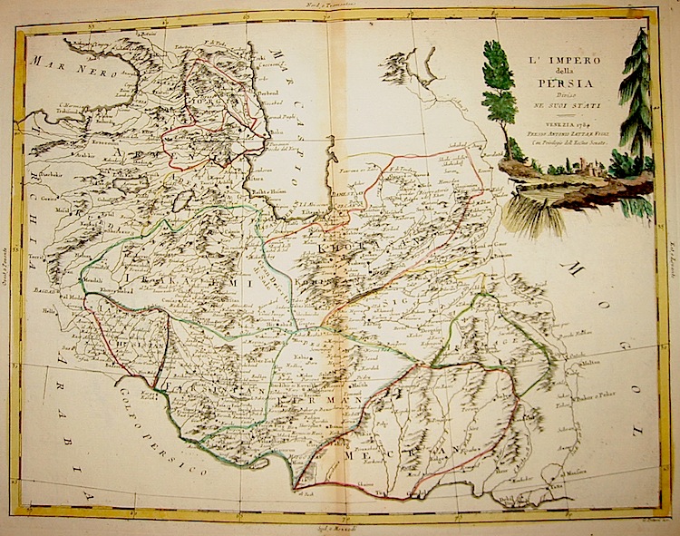 Zatta Antonio (1722-1804) L'Impero della Persia diviso ne suoi Stati 1784 Venezia 
